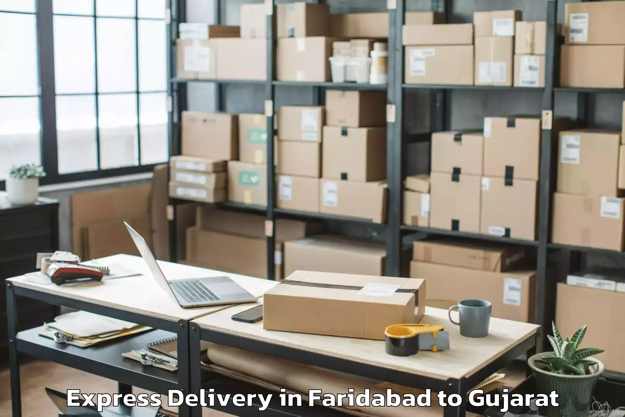 Get Faridabad to Upleta Express Delivery